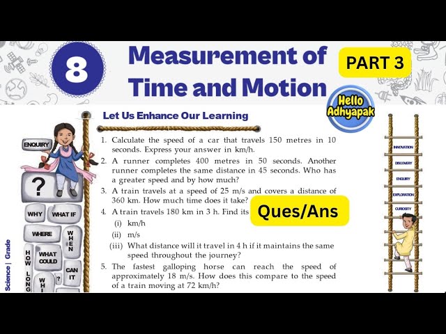 Measurement of Time and Motion Question Answer | Class 7 Science chapter 8 | #helloadhyapak #ncert