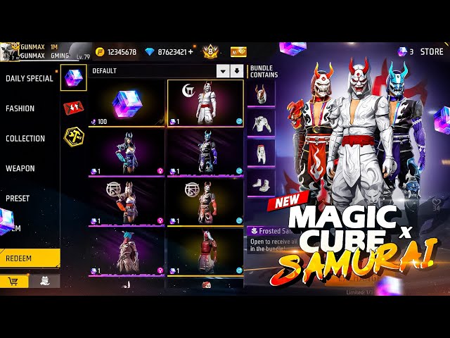 1 June🔥 Magic Cube Store Update🇮🇳| Samurai Bundle Return | Next Magic Cube Bundles Free Fire