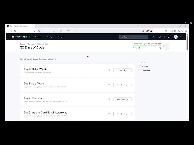 1 Hour HackerRank Challenge Code with me Part 1