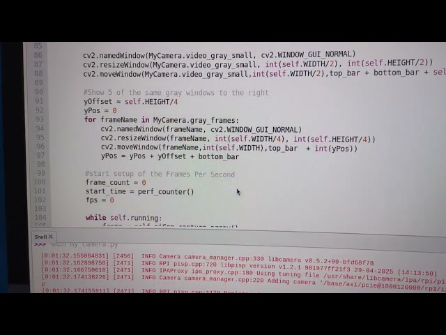 AI on the Edge: Lesson 20 homework, convert a frame to grayscale and rearrange window
