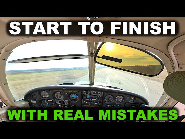 Real Flight Lesson with Real Mistakes (Sam's 1st Lesson)