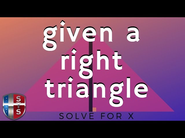 How to solve for an angle given a right triangle