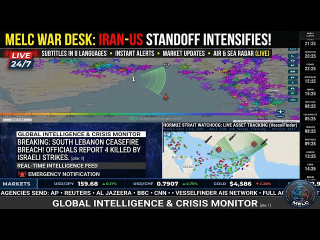🔴 LIVE OSINT: Flight Radar & Ship Tracker | Breaking: US-Iran Peace Talks in Crisis? |