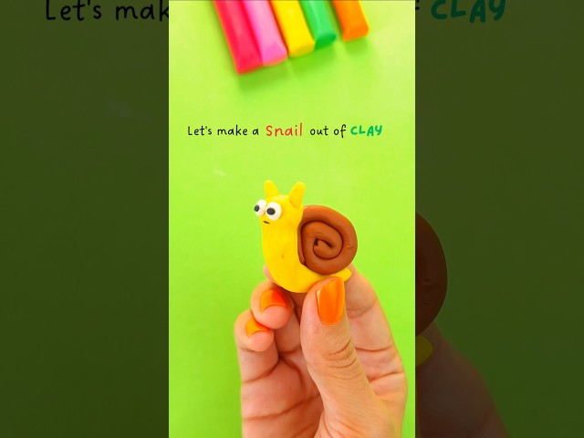Cute Snail Clay Tutorial. Clay toy for kids. #cute #kidseducatio #cutelearning #diy #modelingclay