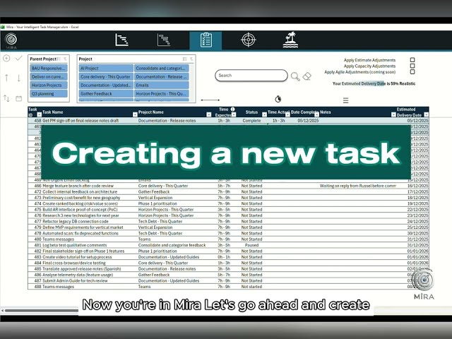 Mira Task Manager - Instructions - Task Management