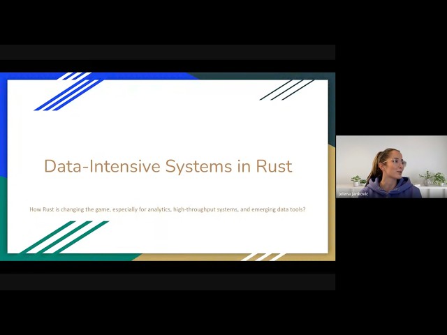 Data-Intensive Systems in Rust: Safety, Speed, Concurrency with Jelena Jankovic