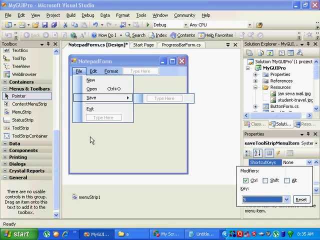 Creating Menu with Dialogs in C#.NET(Hindi)