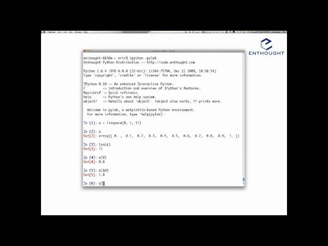 Accessing Elements from 1D Python Arrays