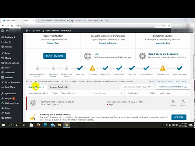 Scan WordPress Website by using Wordfence Plugin