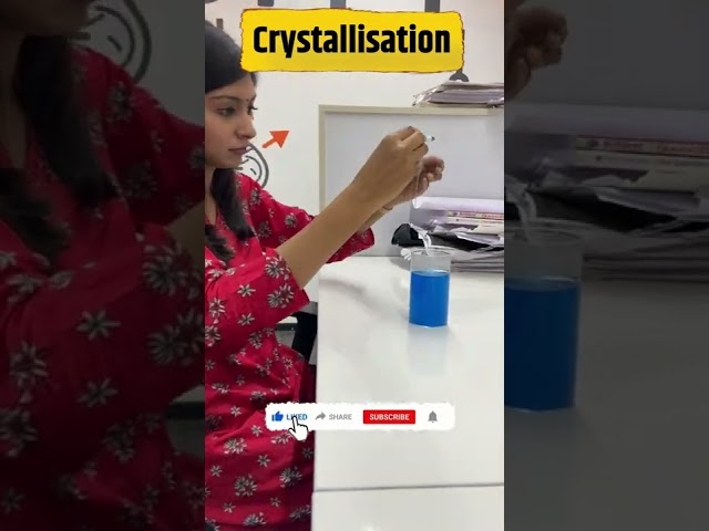 Crystallization | Copper Sulphate Crystals | Science Experiments | CBSE Class 7 #shorts #ytshorts