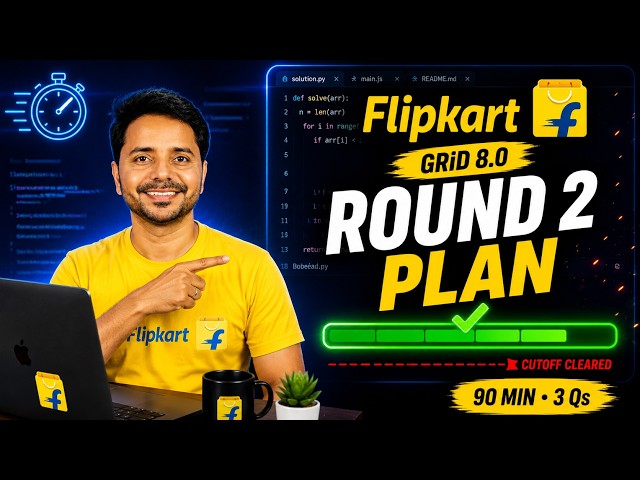 Flipkart GRiD 8.0 Round 2 — I Made You a Simple Plan (Coding Assessment) | FREE Material