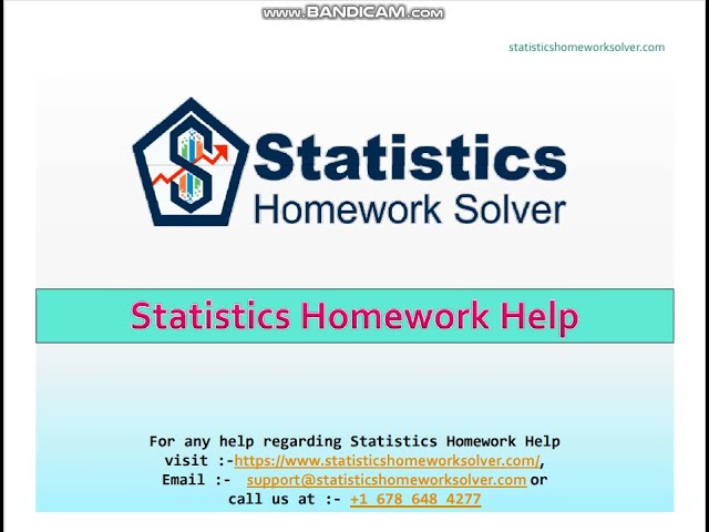 Statistics Homework Help