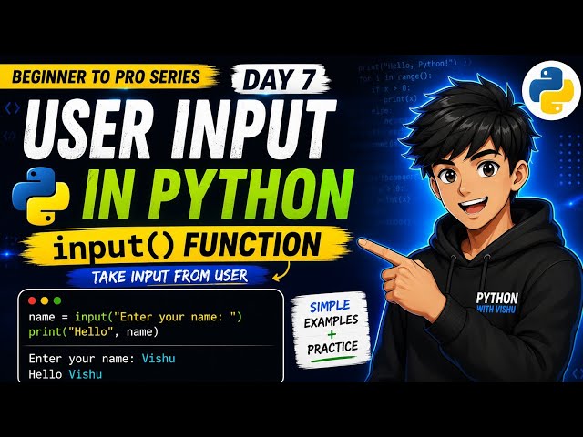 Learn User Input in Python 🐍 | input() Function | Day 7