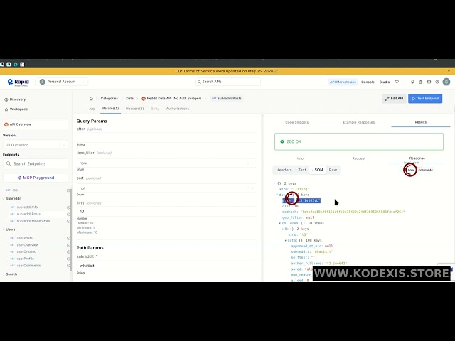 Reddit Scraper API | Get New Posts Using API | Kodexis.store