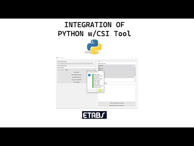 Auto Report Generator Application with Python - ETABS API
