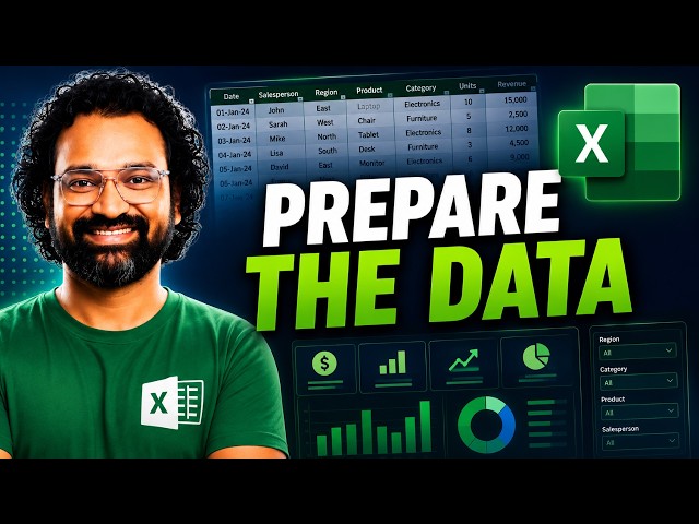 Build a Sales Dashboard in Excel from Scratch | KPI Dashboard Tutorial (Part 2)
