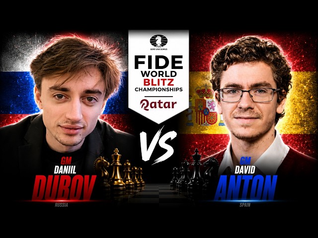 GM David Anton vs GM Daniil Dubov | World Blitz Championships