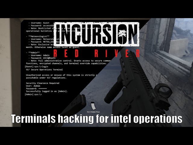Incursion Red River Gameplay - Terminals hack compilation