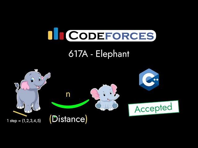 Codeforces 617A - Elephant | Detailed C++ Solution | TheCoDeveloper