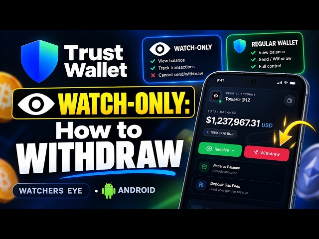 Trust Wallet Withdraw: How To Withdraw Trust Wallet Watch Only Balance To Crypto Using Watchers Eye