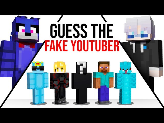 5 Minecraft Youtubers vs 1 Fake