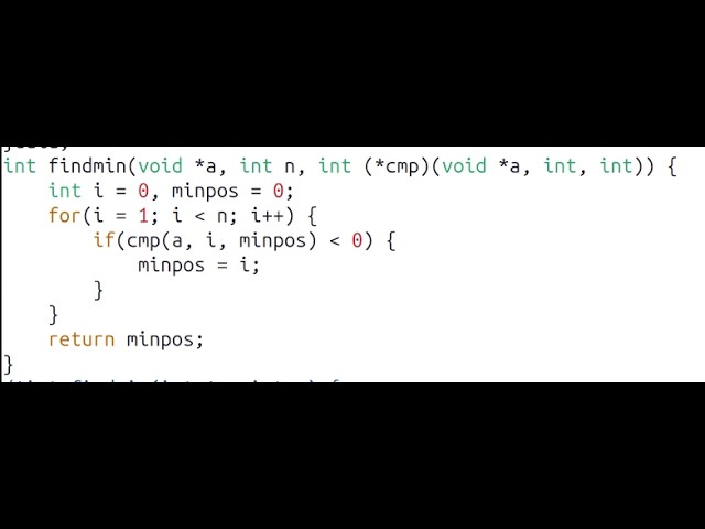 51 C Function pointers; Writing Generic Functions