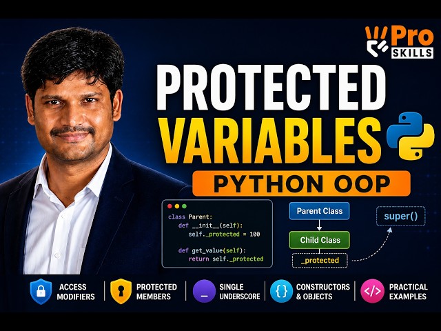 Python Protected Variables Explained | Access Modifiers, super() & OOP | Python Full Course
