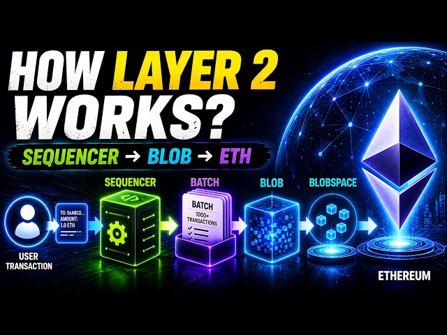 How Ethereum Layer 2 Actually Works? 🚀 Sequencer, Rollups, Batches & Blobs Explained