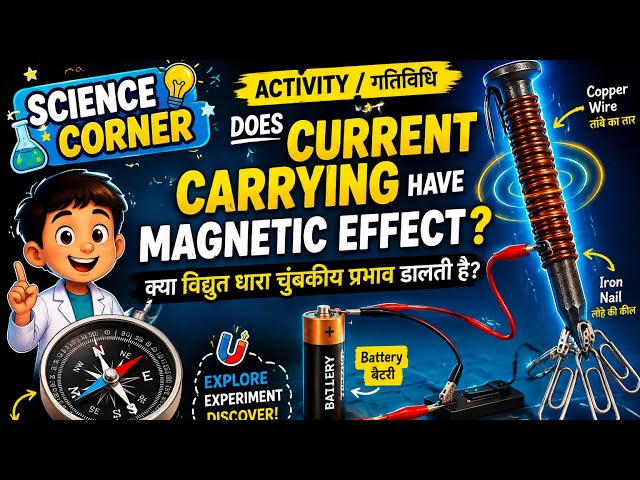 Magnetic Effect of Electric Current | Easy Science Activity|Sciencecorner