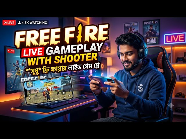 🔴Free Fire LIVE with Shooter | Rank Push & Intense Gameplay ❤️ #freefire​ #live​ #shootergames