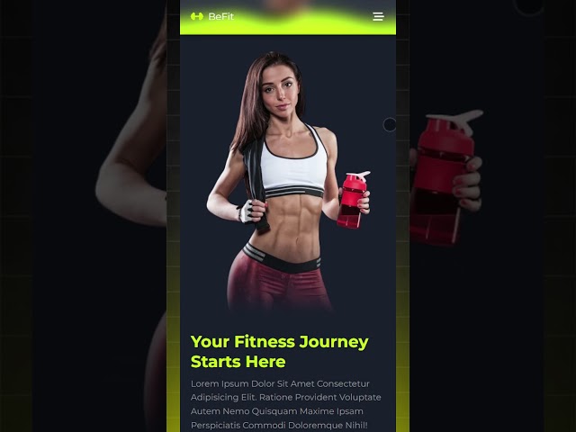 Responsive Gym Website | #shorts #coding #responsivewebsite #webdevelopment #frontend #backend
