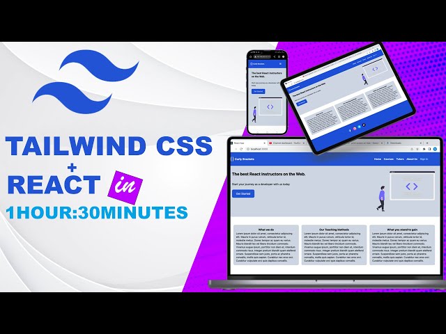Tailwind CSS Crash Course For Beginners | Build Project from Scratch | React JS + Tailwind