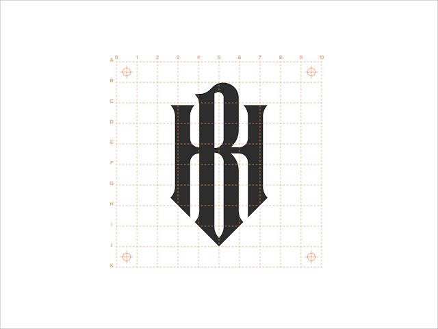 HB BH Monogram Typography Exclusive Logo Design for Sale by Anhdodes