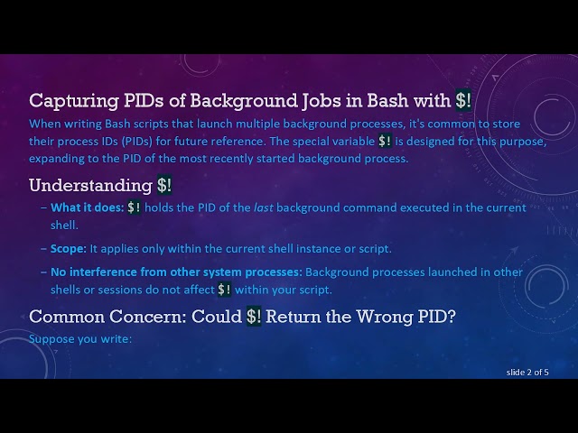 Using $! to Track Background Job PIDs in Bash Scripts Safely