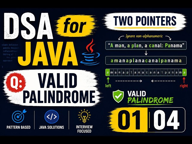 DSA with Java || Two pointers || Valid palindrome