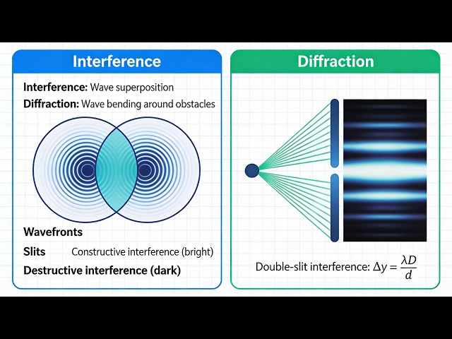 Interference and Diffraction Made Simple (15 Minutes)