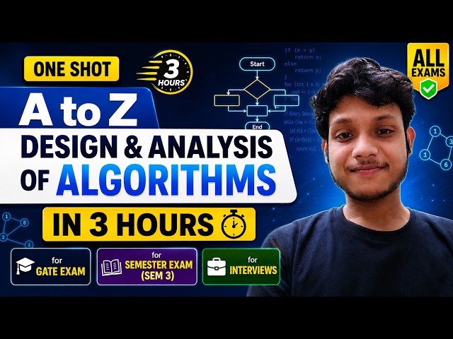 DAA in One shot : Designing  Of  Algorithm  |  Asymptotic Notations and Recurrence Relations | PYQs