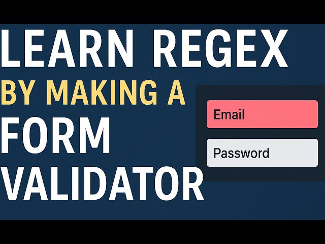 Learn Regex by Making a Form Validator - An Autism Friendly Coding Tutorial