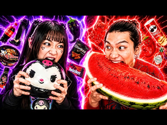 Extreme Eating Only One Color Spicy Sour Food Challenge Compilation!🥵