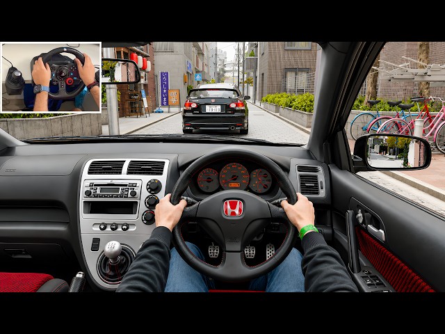 Forza Horizon 6 - Realistic POV Drive Honda Civic Type R 2004 in Tokyo | Steering Wheel Gameplay