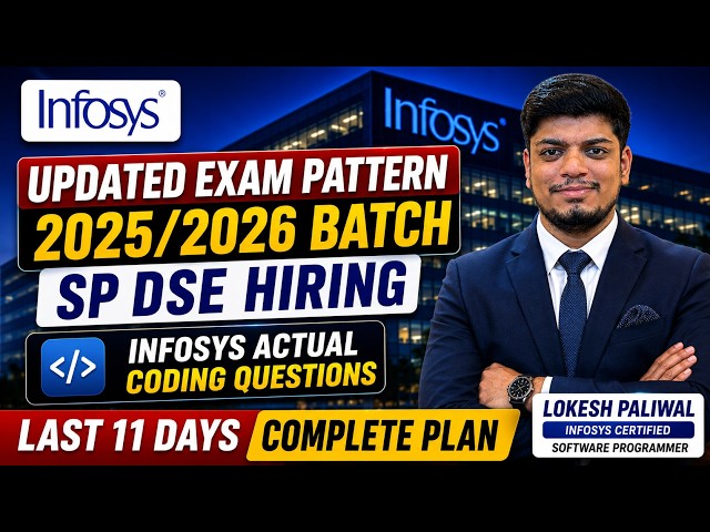 Infosys Updated Exam Pattern 2026/2025 | Infosys Last 11 Days Plan | Infosys Actual Coding Questions