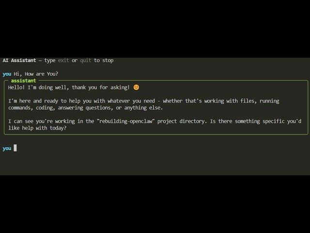 Rebuilding OpenClaw – Resume Project Demo 🔴