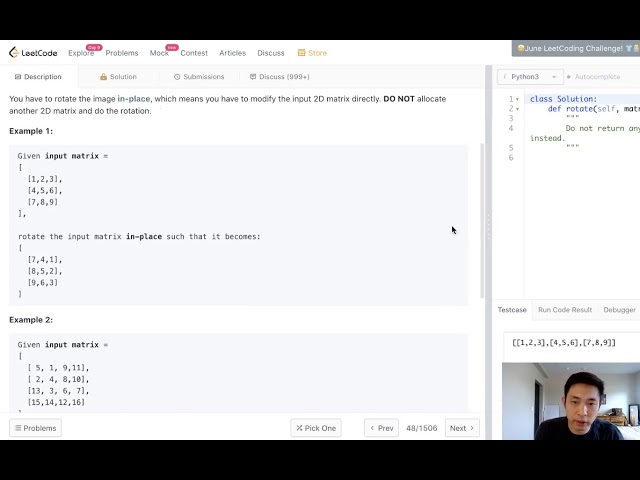 Leetcode - Rotate Image (Python)