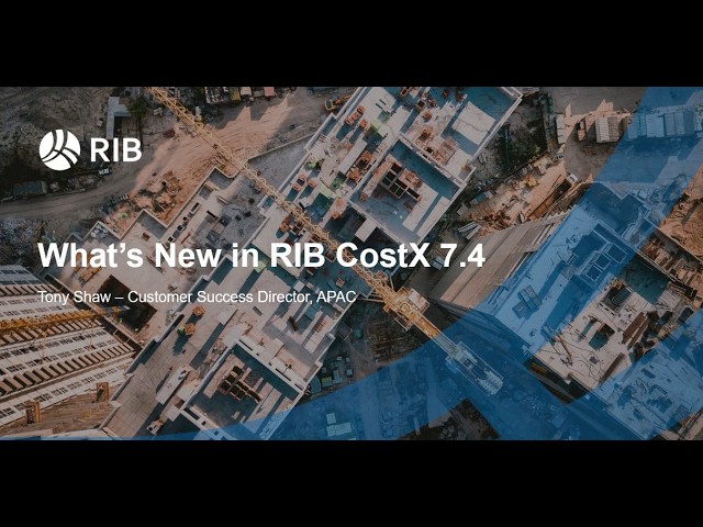 What's New in RIB CostX 7.4