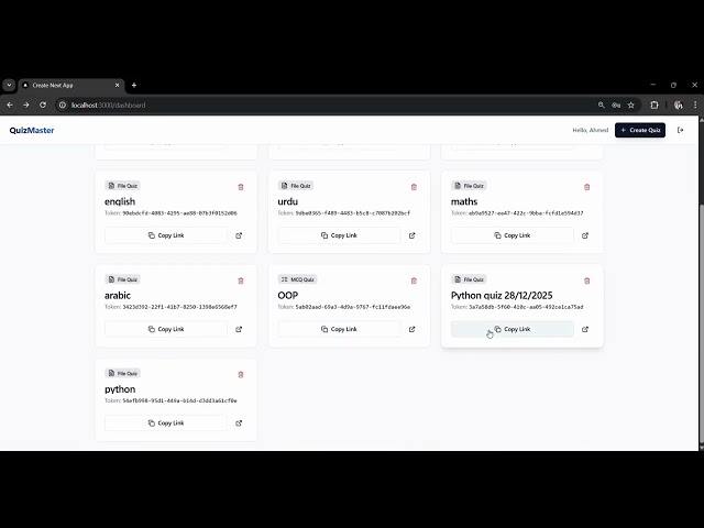 Quizmaster System  Complete Web Application Demo