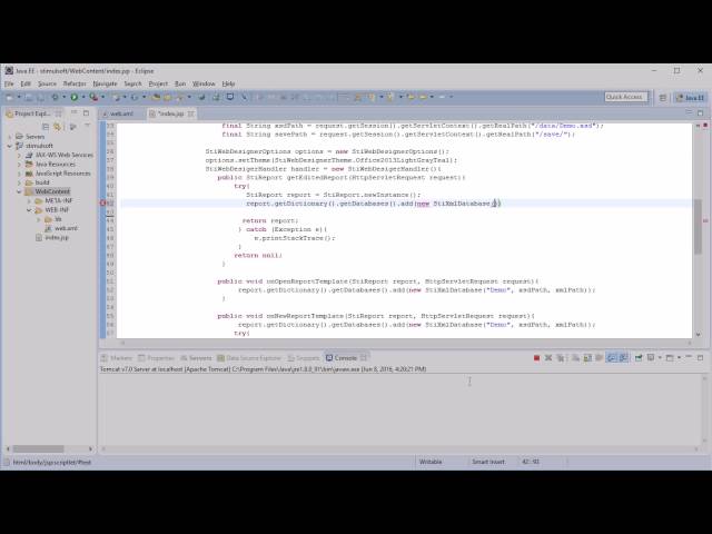 Java Reporting Tools: Connecting XML Data in Eclipse and Creating Simple List - [Shot on v2016.1]