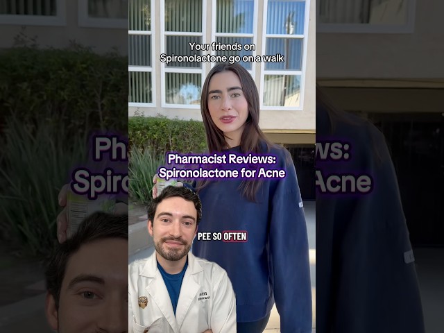 ⚠️ HORMONAL ACNE? Pharmacist reviews popular medication Spironolactone! #acne #acnetreatment