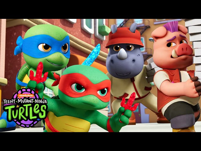TEENY MUTANT NINJA TURTLES | Episodio 2: Robo de pizza a lo grande con Bebop y Rocksteady 🍕 | Epi...