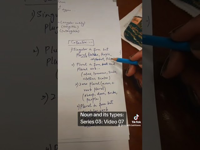 Noun and its types:Series 03: Video 07#marryambakhtawar #csswithbakhtawar #CE2027 #css