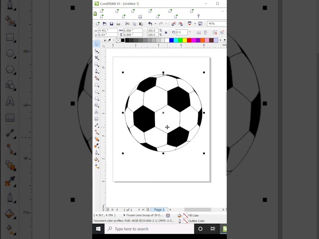 CorelDraw में फुटबॉल बनाए 100% New Trick 😲🔥#shorts #computer